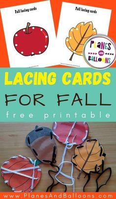 the free printable fall card game for kids to play with their hands and feet