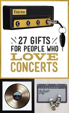 the cover of 27 gifts for people who love concerts, including an old fashioned radio