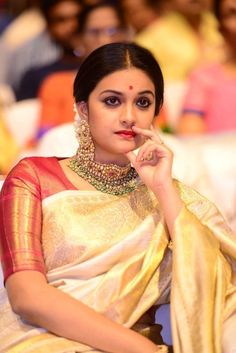 Bridal Blouse Design, Keerthi Suresh, Keerthy Suresh, Bridal Blouse, Saree Trends, Dress Hairstyles, Trendy Blouse Designs, Elegant Saree, Saree Dress