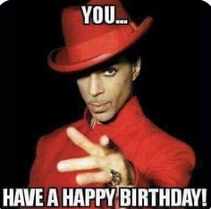 a man in a red suit and hat pointing at the camera with an expression that says, you have a happy birthday