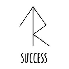 the word success written in black and white with an arrow pointing up to it's right