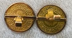 Estate Vintage 1959 Turkish Kemal Ataturk PURE GOLD Coin Cufflinks RARE!! Very rare 1959 Turkish Kemal Coin Cufflinks! The coins are in nice condition for the age, both coins are 1959. There some surface scratches from age, but still have great detail They measure 22mm across. The coins are framed in solid 14k gold as well as the posts. Total weight: 14.3 grams!! You will absolutely love these!! A great gift for the collector in your life! Will ship free of charge fully insured in a gift box :) Black Opal Pendant, Vintage Italy, Puffed Heart, Gold Coin, Black Gift Boxes, Tourmaline Ring, Opal Pendants, Pure Gold, Gold Coins