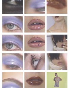 a collage of photos showing different types of eyeliners