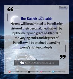 an islamic quote on the occasion of eidh kahrif said no one will be admitted to paradise by