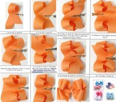 how to make an origami bow with scissors and paper machs step by step