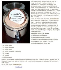 the recipe for vanilla chai tea is shown in an article about how to use it