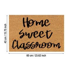 Classroom is a beautiful home printed classic brown floor mat Features: Material - The carpet is made of polyester microfiber. The best quality and excellent durability. Ultra soft materials do not generate static electricity, nor do they have blurry spheres or discoloration. Size - The size of the door mat is 16 X 23 inches. The ultra-thin thickness design of the floor mat can you from tripping while walking, and opening and closing the door is also very convenient, without blocking your door. Painted Rugs, Entry Door Mat, Home Entry, Door Mat Entryway, Floor Carpet Tiles, Brown Floor, Coco Coir, Garage Office, Door Entryway