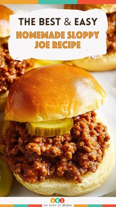 Original Homemade Sloppy Joe Recipe Homemade Sloppy Joes Recipe, Joe Sandwich, Homemade Sloppy Joe Recipe, Sloppy Joes Sandwich, Homemade Sloppy Joes, Joe Recipe, Sloppy Joes Recipe, Sloppy Joe, Canned Tomato Sauce