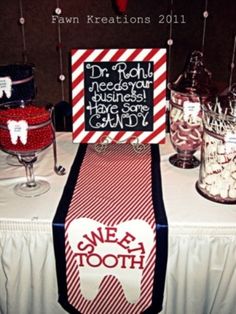 Fawn Kreations: Surprise Dental School Graduation Party! (Picture Heavy) Dental Graduation Party, Dental Hygiene Graduation, Dental Hygienist Graduation, Dental Graduation, Dental School Graduation, Dental Quotes, Dental Office Decor