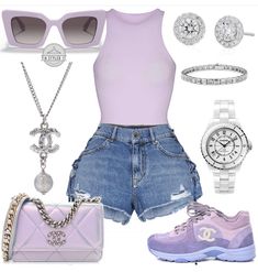 Purple Outfit, Fasion Outfits, Stylish Summer Outfits, Cute Lazy Day Outfits, Swag Outfits For Girls, Cute Swag Outfits, Simple Trendy Outfits