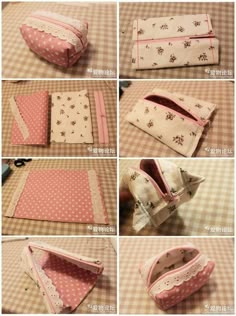 the instructions for how to make a handbag with polka dots and stars on it