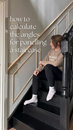 a woman is sitting on the stairs with her feet up