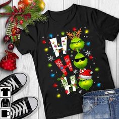 Deer Christmas, Grinch Christmas, Ho Ho Ho, Christmas T Shirt, Christmas Wallpaper, Hoodie Sweater, Christmas Shirt, Christmas Tshirts, Birthday Presents