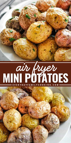 Cook up some easy sides for Easter dinner with this air fryer mini potatoes recipe! These air fryer baby potatoes are crispy on the outside and fluffy on the inside and done in under 20 minutes. The perfect Easter side dish recipe made quickly! Air Fryer Baby Potatoes, Air Fryer Potatoes, Baby Potato Recipes, Herbed Potatoes, Feta Dip, Whipped Feta, Herbs Spices