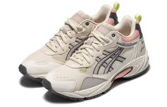 Asics Beige Running Sneakers, Asics Beige Sneakers For Sports, Beige Asics Sneakers For Sports, Pink Asics Running Shoes For Streetwear, Asics Pink Running Shoes For Streetwear, Casual Pink Asics Sneakers, Asics Pink Sneakers For Sports, Pink Asics Sneakers For Sports, Pink Asics Running Shoes For Jogging