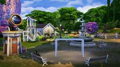 Sims 4 House CC: Cherry Blossom Park By Sirhc59 At L   universims