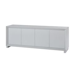 the sideboard is white and has four doors