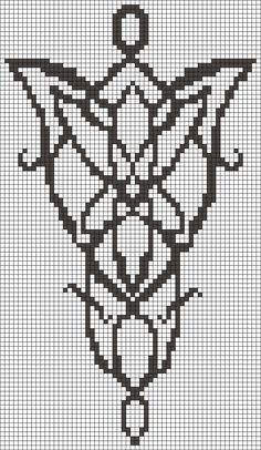 a cross stitch pattern with an inverted design