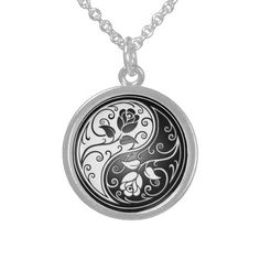 Yin Yang Roses, black Pendant by JeffBartels $75.95 Yin Yang Necklace, Roses Black, Jewellery Inspiration, Black Pendant, Silver Plated Necklace, Black Necklace, Yin Yang, Pocket Watch, Gold Finish