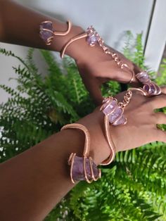 Amethyst Hand-adornment - Etsy Crystal Jewelry Diy, Afrocentric Jewelry, Dope Jewelry, Spring Jewelry, Jewelry Fashion Trends, Jewelry Lookbook, Baltimore Md