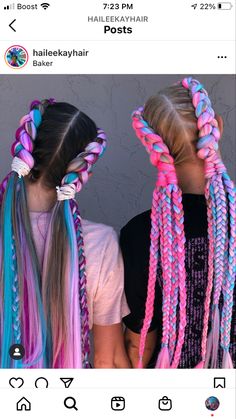 Festival Hair Braids, Colorful Braids, Rave Braids, Festival Braids, Dance Hairstyles, Cool Braid Hairstyles, Cool Braids