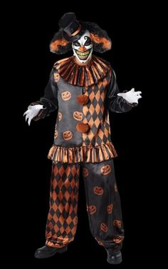 Creepy Crazy Clown Value Halloween Costume Crazy Clown Costume, Halloween Clown Costumes, Scary Scarecrow Costume, Scary Clown Mask, Crazy Clown, Clown Costumes, Scary Scarecrow, Clown Halloween Costumes, Scarecrow Costume