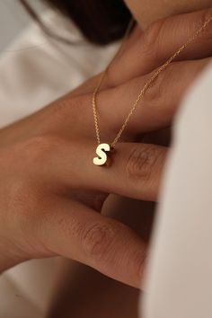 Tiny Letter Necklace, 14K Real Gold Letter Necklace, Dainty initial Letter Necklace, Handmade 14K Gold Letter Necklace, Summer Jewelry, 14K Gold Chain Necklace, Birthday Gift, Christmas Gift, Solid Gold Necklace, Valentine's Day Gift "Material: SOLİD GOLD (No Gold Filled Or No Gold Plated)" "KARAT: 14K (585) "Pendant Length: 11 MM "Pendant Width: 8 MM "Available Gold Color: (Yellow Gold, White Gold, Rose Gold) "The certificate will be sent with the product. ORDER PROCESS * Choose gold color. * C Minimalist Yellow Gold Initial Pendant Necklace, Minimalist Yellow Gold Initial Necklace For Personalized Gift, Minimalist 14k Gold Initial Pendant Necklace, Simple Initial Necklace In Yellow Gold, Simple 14k Gold Initial Pendant Necklace, Simple Yellow Gold Initial Necklace As Gift, Simple Yellow Gold Initial Pendant Necklace, Tan Initial Necklace For Everyday Wear, Everyday Tan Initial Necklace