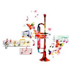 Trumpet design with butterflies Music Notes Art, Coffee Music, Music Drawings, Butterfly Illustration, Book Flowers, Music Artwork, Banner Printing, Free Vector Art, Image Photography