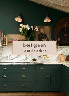 the best green paint colors for kitchen cabinets