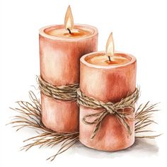 Candle Art Drawing, Candles Clipart, Watercolor Candles, Candle Illustration, Candle Clipart, Art Fantaisiste, Creative Candles, Candle Art, Watercolor Illustrations