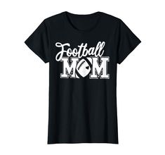 a women's black football mom t - shirt