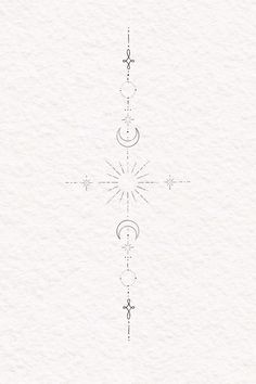 a white paper with a cross drawn on it