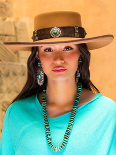 This is the flagship Brit West concho hatband for sure! Beautifully inspired from our custom concho belts with 1.5 inch custom conchos. Matching our famous Navajo concho hair tie, such a great piece to pair. I have searched the world over for perfect vintage leather and great colorful American turquoise. These hatbands are made from old latigos, used by cowboys across the American west. Stones will vary, but are mostly soft greens and blue American turquoise. These are sized to fit any hat with adjustable slides and leather tassel. Custom build time could be 4 weeks, but we do our best to keep these in-stock! Southwestern Brown Hat With Concho, Brown Concho Hat Bands For Ranch, Brown Southwestern Hat With Concho, Southwestern Brown Concho Hat, Western Concho Hat Band For Festival, Bohemian Concho Hat Bands Adjustable, Bohemian Adjustable Concho Hat Bands, Adjustable Bohemian Concho Hat Bands, Bohemian Concho Hat Bands For Country Events