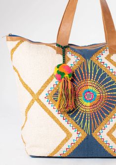 Travel Bag - Embroidered Weekender Bag | LOVESTITCH Multicolor Embroidered Tote Bag For Vacation, Multicolor Embroidery Tote Bag For Vacation, Bohemian Beach Bag With Leather Handles For Travel, Bohemian Beach Bag With Leather Handles, Embroidered Tote Bag For Travel, Multicolor Hobo Bag With Braided Handles For Travel, Travel Multicolor Embroidered Hobo Tote Bag, Embroidered Tote Hobo Bag For Travel, Embroidered Hobo Tote Bag For Travel