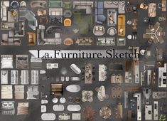 an aerial view of the la furniture sketch