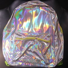 Kids 16 Inch Silver Holographic Backpack Brand New. Trendy Multicolor Bags For School Events, Trendy Multicolor School Bags, Casual Multicolor Backpack For School Events, Trendy Yellow School Backpack, Silver School Backpack, Trendy Silver Backpack, Cute Jansport Backpacks, Holographic Clothes, Holographic Backpack