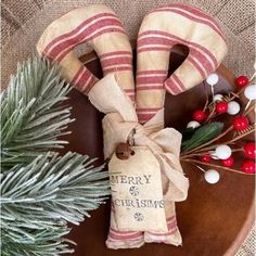 2 Piece Primitive Christmas Candy Cane Bundle | Antique Farmhouse Primitive Christmas Tree, Christmas Tree Pillow, Halloween Table Decorations, Holiday Wall Decor, Quilted Christmas Ornaments, Xmas Diy, Home For The Holidays, Primitive Christmas, Antique Farmhouse