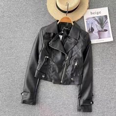 Short motorcycle leather jacket, autumn and winter, new style, fashionable PU leather jacketMaterial:PUColor:blackStyle:stylishFeatures:coolSize:(cm):S,M,L 1inch=2.54cm,1cm=0.39inchS Length 48 sleeve 57 Bust 72 waist 70&ltp&gtM Length 49 sleeve 58 bust 76 waist 74</p>&ltbr/>&ltp&gtL Length 50 sleeve 59 bust 80 waist 78</p>&ltbr/>&ltp&gtNote:Due to different measurement methods,there will be 1-3 error(unite:cm), please understand.</p>&lt Black Faux Leather Biker Jacket, Punk Style Faux Leather Jacket With Long Sleeves, Punk Style Long Sleeve Faux Leather Jacket, Faux Leather Biker Jacket With Long Sleeves, Trendy Long Sleeve Faux Leather Jacket, Black Faux Leather Biker Jacket With Long Sleeves, Trendy Long Sleeve Faux Leather Biker Jacket, Fall Biker Faux Leather Jacket, Black Faux Leather Biker Jacket For Winter