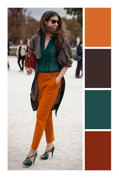 Colors Outfit, Orange Pants, Color Pairing