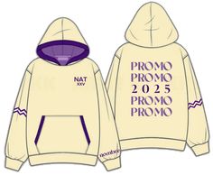 Buzo de egresados color crema y detalles en violeta// modalidad: naturales// promo 25// xxv Prom Jacket, Senior Class Shirts, Poster Decorations, Class Shirt, Color Crema, Pinturas Disney, Senior Year, Prom