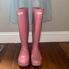 Reposhing This Item I Purchased From @Lizbaltimore. Loved It, But Ready To Rotate For Something New. Questions? Leave A Comment Below! Pink Hunter Boots, Hunter Shoes, Women Hunters, Winter Rain, Hunter Boots, Rain Boots, Pink White, Women Shoes, Boots