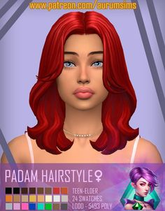 a woman with red hair and blue eyes is shown in this avatar for the game