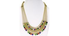 Elegant Tribal Multicolor Gold Necklace in Jewelry - Yes, this is a tribal, yet elegant, a golden, yet colorful necklace to make fashion statement. Features: Handmade,Sale|22.49|. Gold Bib Necklace With Colorful Beads, Multicolor Long Metal Chain Necklace, Adjustable Multicolor Necklace With Gold Beads, Elegant Multicolor Metal Chain Necklace, Multicolor Metal Beaded Necklaces, Bohemian Gold Bib Necklace With Colorful Beads, Bohemian Gold Bib Necklace With Round Beads, Adjustable Multicolor Metal Chain Necklace, Eye-catching Multicolor Necklace With Gold Beads