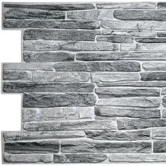 an image of a brick wall made out of grey stone tiles on a white background