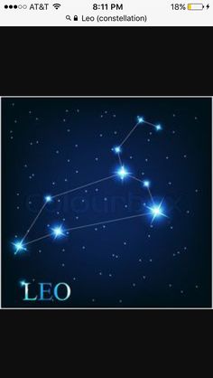 leo zodiac sign with stars in the night sky on a dark blue background stock photo