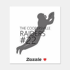 the coopersville raiders 22 sticker on a white background