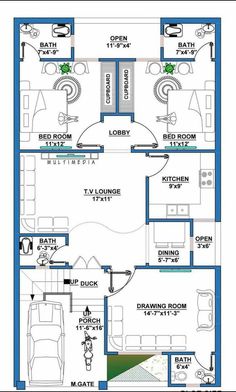 the floor plan for a two bedroom apartment with an attached bathroom and living room area