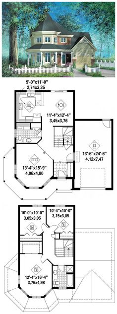 two story house plans with an open floor plan, and a second story one story