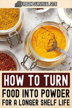 how to turn food into powder for a longer shelf life