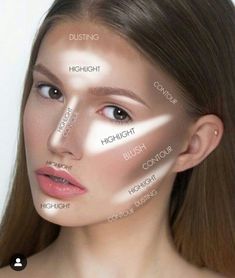 Conturing Makeup, Face Contouring Makeup, Contour Makeup Tutorial, Makeup Order, Makeup Face Charts, Makeup Artist Tips, Eye Makeup Pictures, Face Makeup Tips, Face Makeup Tutorial